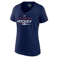 thumbnail image 2 of Women's Fanatics  Navy Colorado Avalanche Authentic Pro V-Neck T-Shirt, 2 of 3