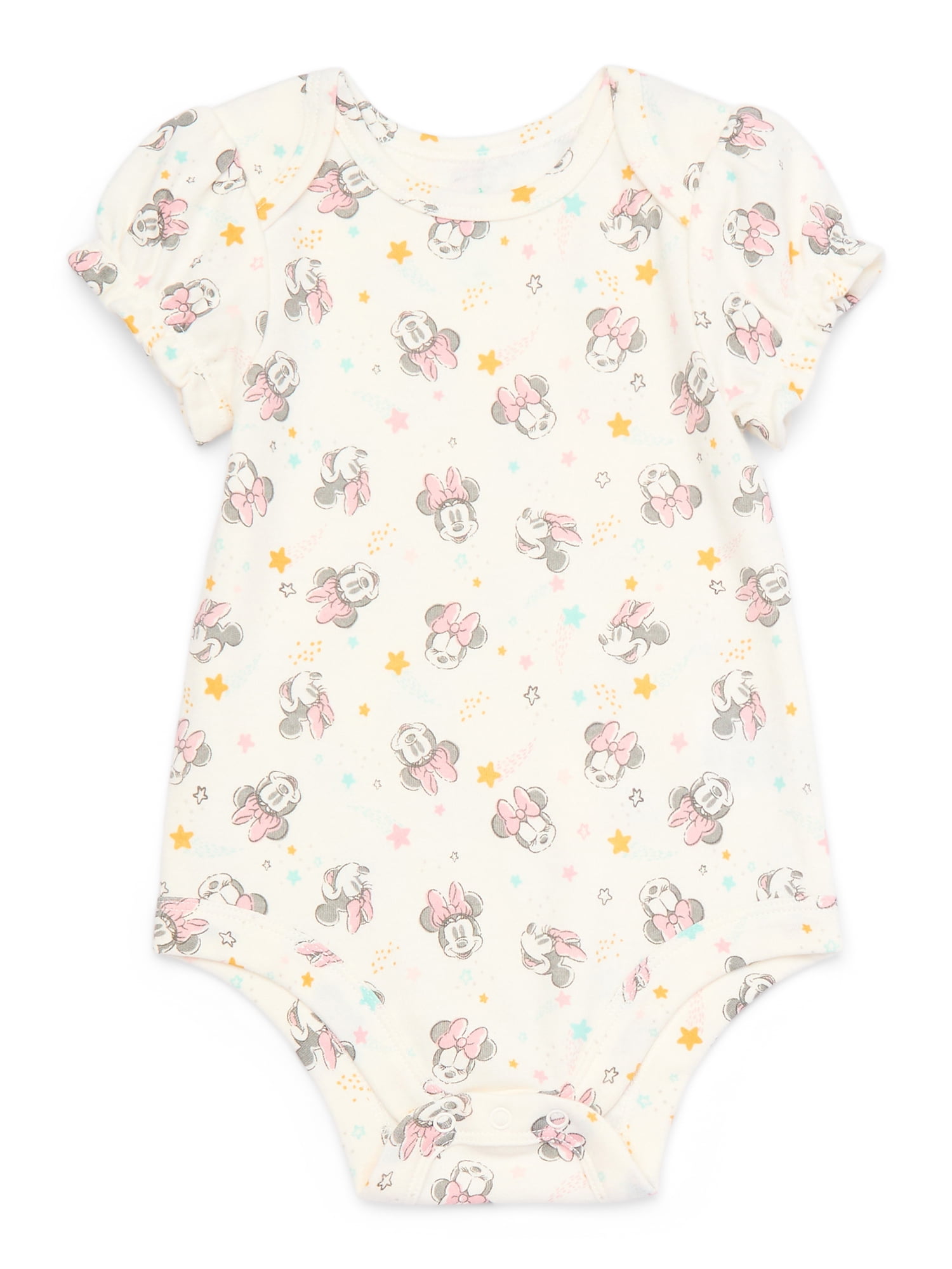 Disney Baby Wishes + Dreams Character Short Sleeve Bodysuits, 3-Pack, Sizes Newborn-12 Months