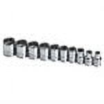 S K Hand Tools SKT1340 .25in. Drive 12 Point Metric Standard Socket Set - 10 Pieces