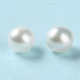 thumbnail image 3 of Natural Cultured Freshwater Pearl Beads Half Drilled Grade 3A+ Round WhiteSmoke 3~3.5mm Hole: 0.7mm, 3 of 3