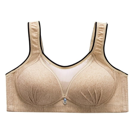 

Womens Bras Women s Bras Comfort Cushion Strap Wirefree Full Coverage Large Bust Non-Padded Bra(38 B)