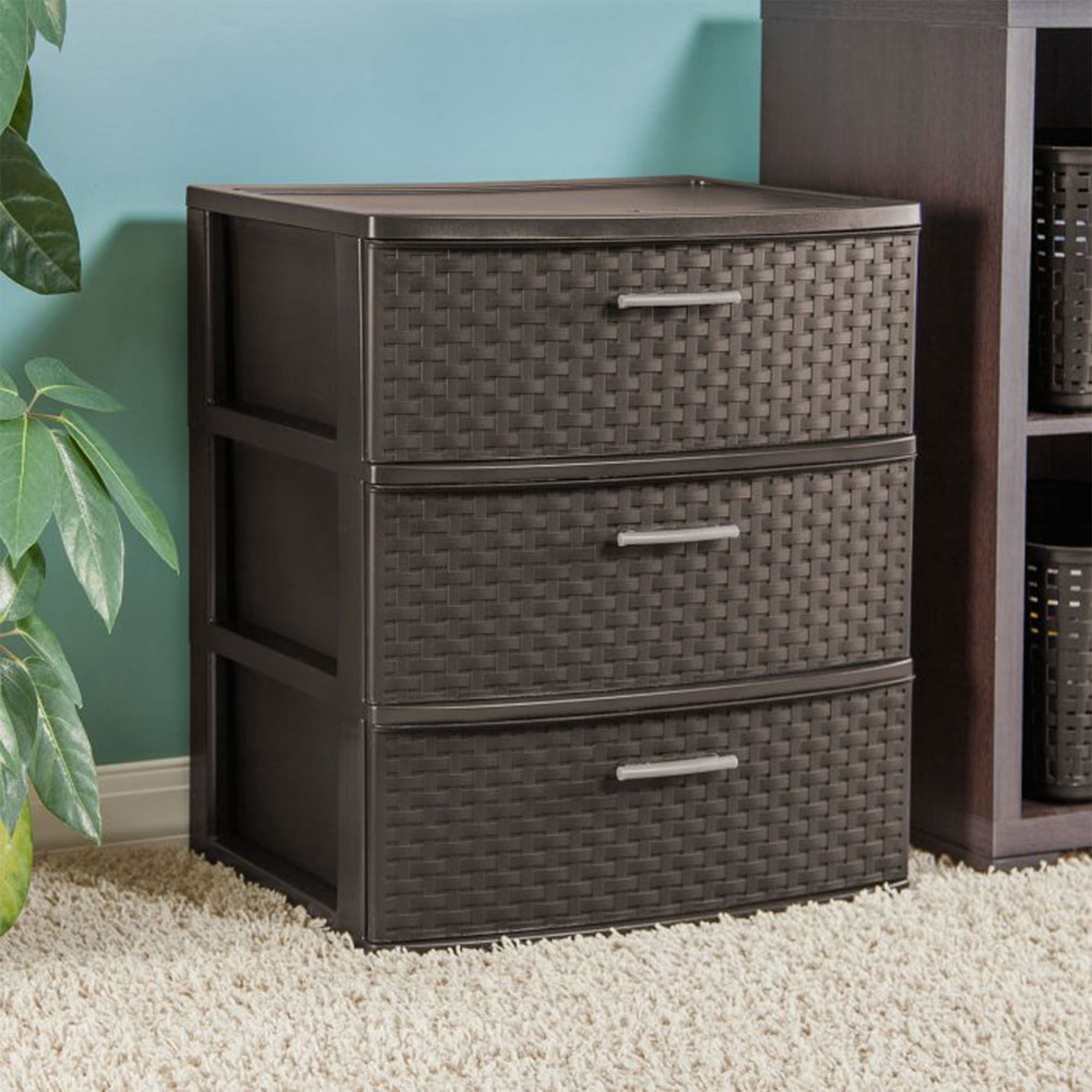 Plastic chest on sale of drawers walmart