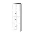 Tall Storage Cabinet with 4 Doors and 4 Shelves,Wall Storage Cabinet ...
