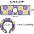 thumbnail image 4 of 3Pcs SKYSONIC Faucet Absorbent MatFlower On Ivory Beige Washable Counter Drying Pads Behind Faucet, 4 of 7