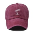 thumbnail image 3 of FUNUONY Vintage Washed Plain Baseball Cap Distressed Dad Golf Hat for Men Women Women Summer Fashion Beach Adjustable Washable Cotton Baseball Cap Sun Hat Outdoors Hat Wine, 3 of 5