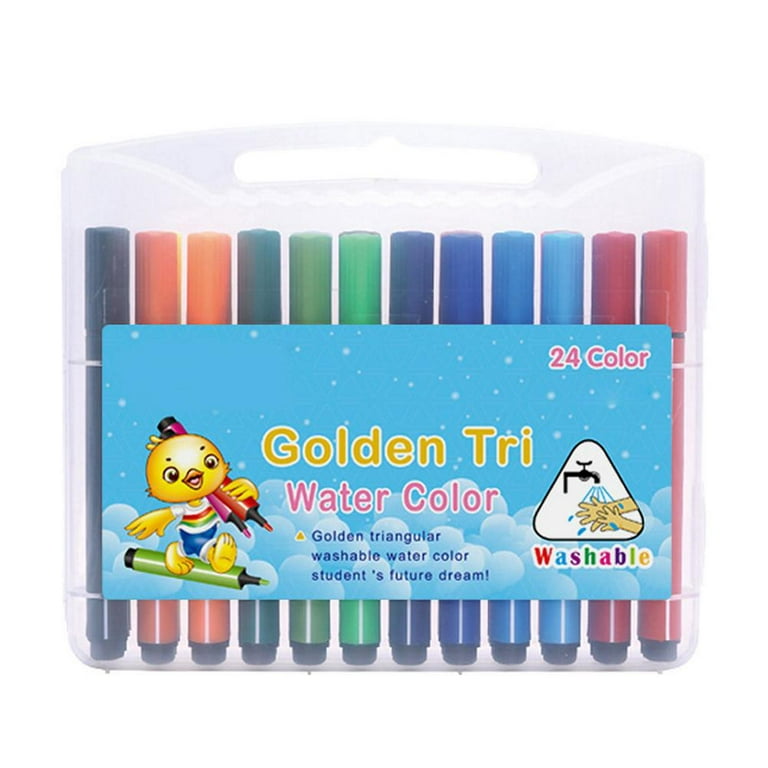 OANGO 24 Pens Washable Water color Brush Pens Set 24 Pcs, Vibrant Water  Colour Pens Best Gift For Kids (24pcs)