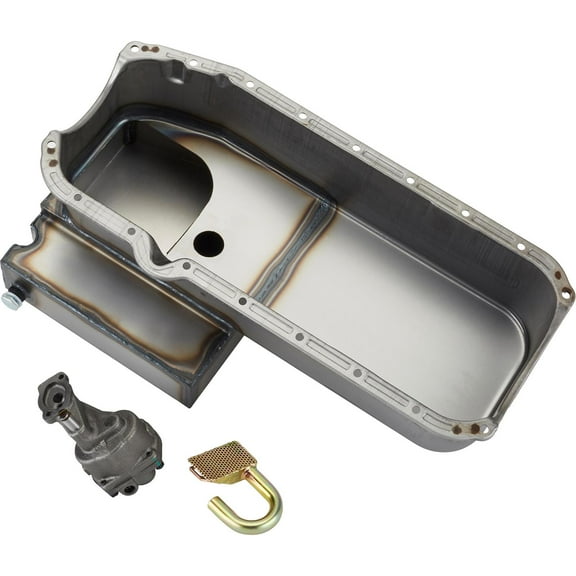 High Volume Chevy Claimer Oil Pan Combo, RH Side Dipstick, Fits Small Block Chevy