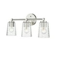 thumbnail image 3 of Millennium Lighting  Ashli 2/4 Light Vanity Light with Clear Honeycomb Glass Shades 3 Light - Brushed Nickel, 3 of 5