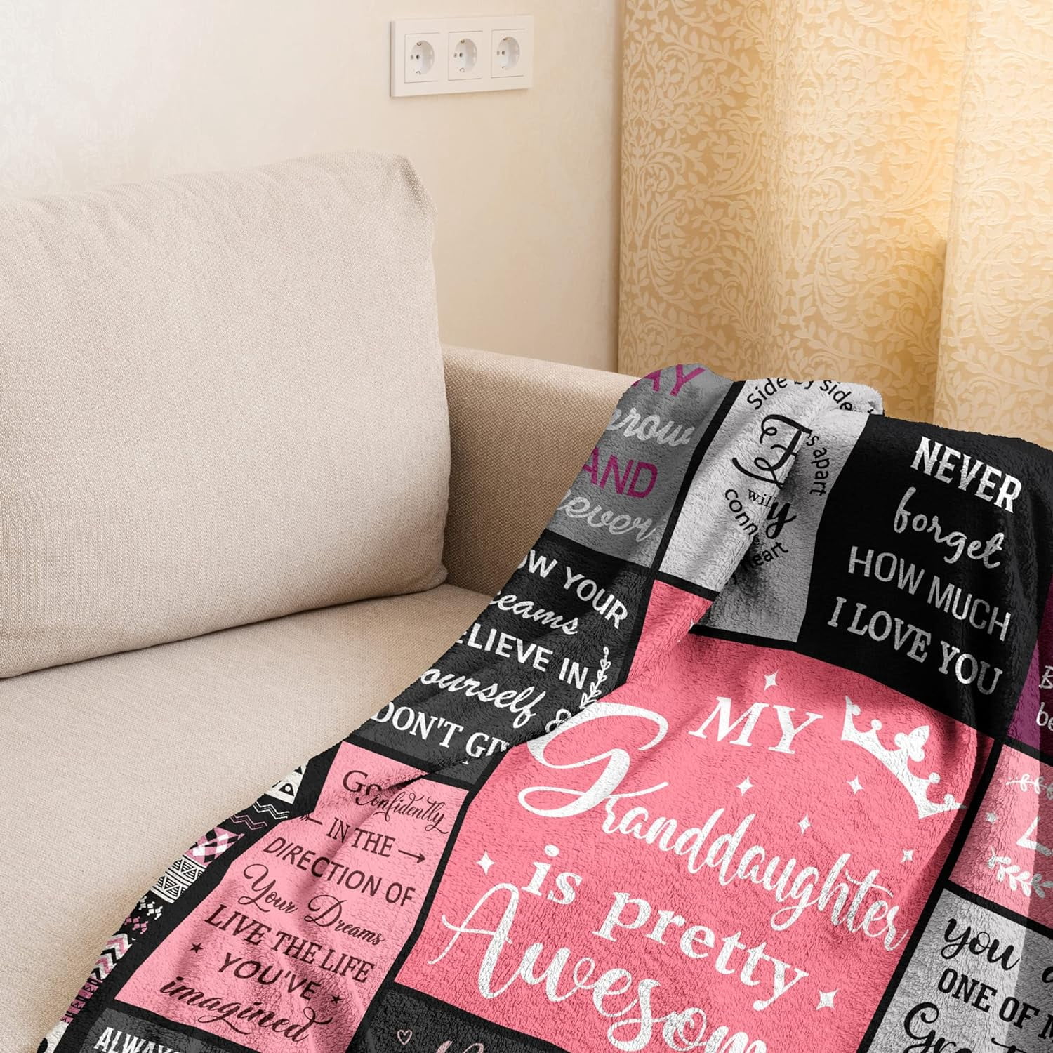 Granddaughter Gifts from Grandma, Gift for Granddaughters, Granddaughter Present, Grand-Daughter Birthday Gifts Ideas, Grand-Daughter Blanket