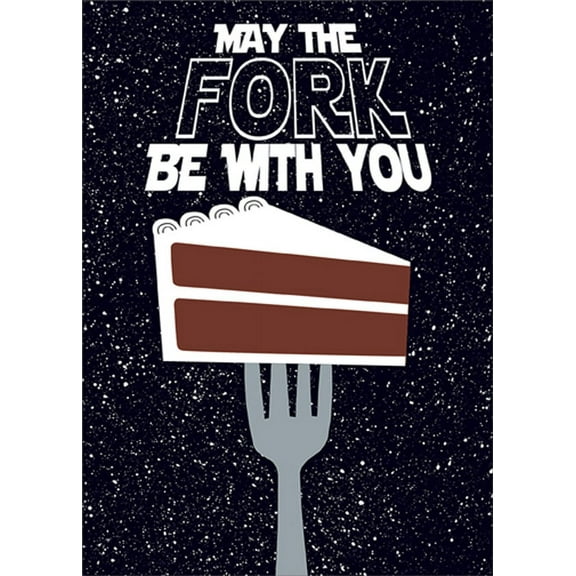 RSVP May The Fork Be With You Funny / Humorous Birthday Card