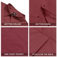 thumbnail image 6 of GENTS BLISS Long Sleeve Mens Dress Shirts Casual Solid Shirts for Men Regular Oxford Tops with Pocket, 6 of 10