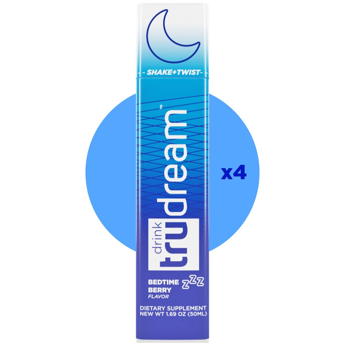 Tru Dream Shot, Natural Sleep Aid Drink for Adults, Pillow Blend with