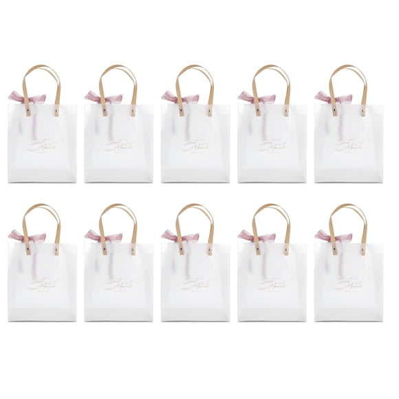 Caja de dulces de boda innovadora, bolso transparente de PVC para fiesta de cumpleaños y Navidad, 10 Uds.