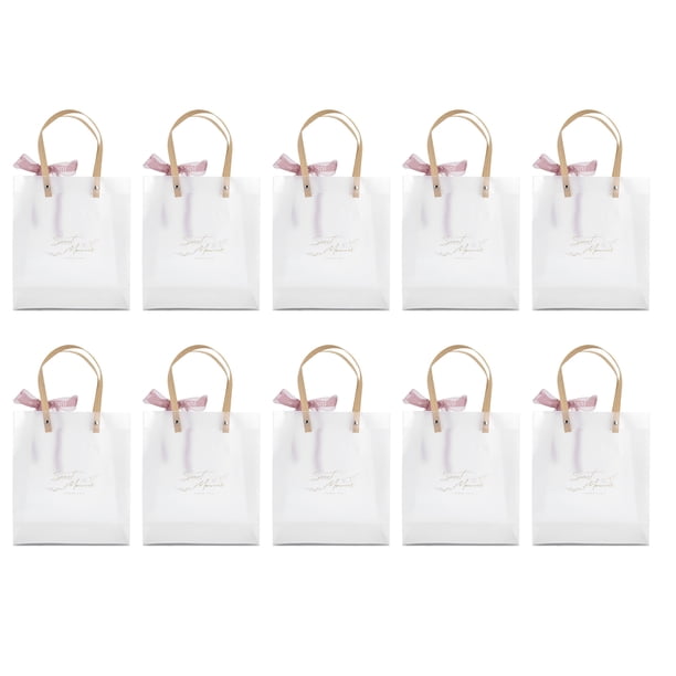 Caja de dulces de boda innovadora, bolso transparente de PVC para fiesta de cumpleaños y Navidad, 10 Uds.
