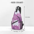 thumbnail image 3 of ZNDUO Sling Bag, Men Shoulder Backpack Small Cross Body Chest Sling Backpack-Vintage Purple Flower Pattern, 3 of 8