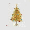 3 Ft Gold Christmas Tree with DIY 10m Warm White String Lights 30 Ball
