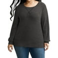 thumbnail image 3 of SWQZVT Fall Tops for Women Plus Size Crewneck Sweaters Casual Long Sleeve Oversize Loose Shirts Knit Tunic Tops for Winter Clothes, 3 of 7