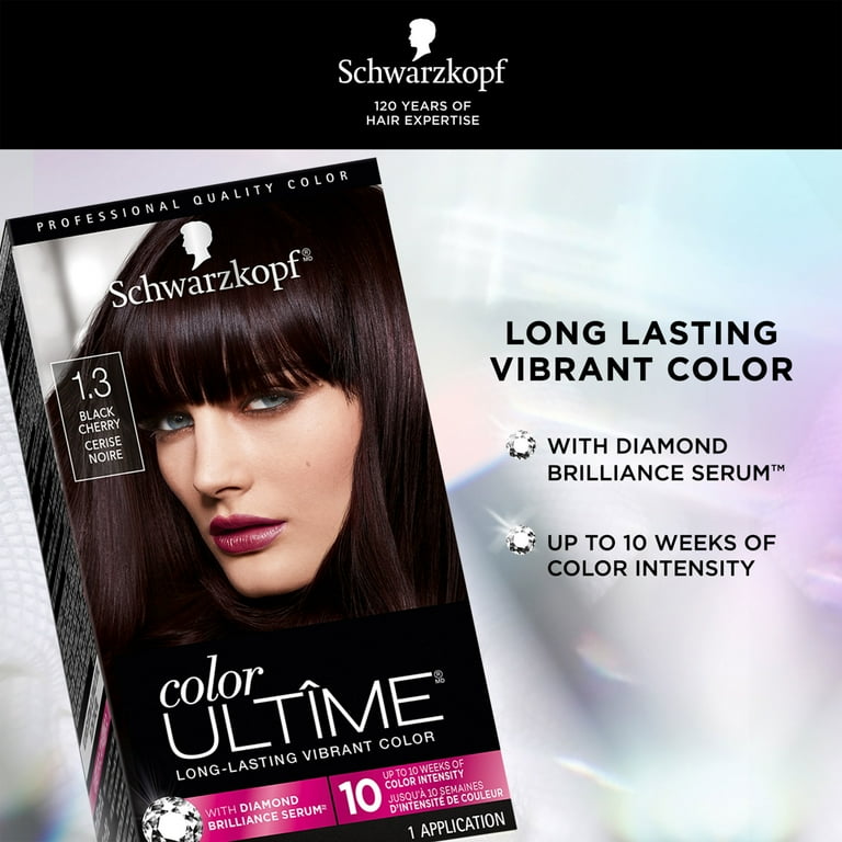 Schwarzkopf Color Ultime Hair Color, 1.3 Black Cherry, 1