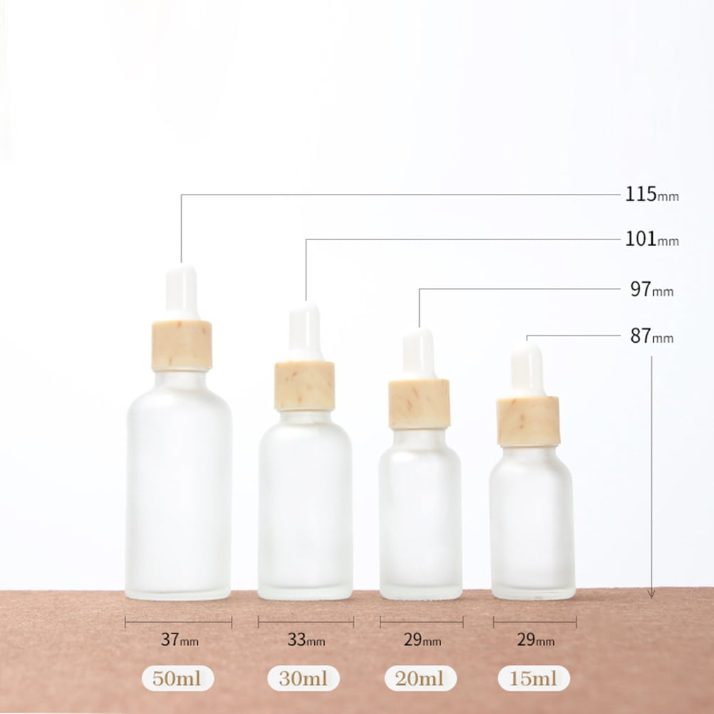 Worgeous 5 Pcs Dropper Bottle Empty Bottle Fluid Container Travel 2.9×9.7cm Transparent