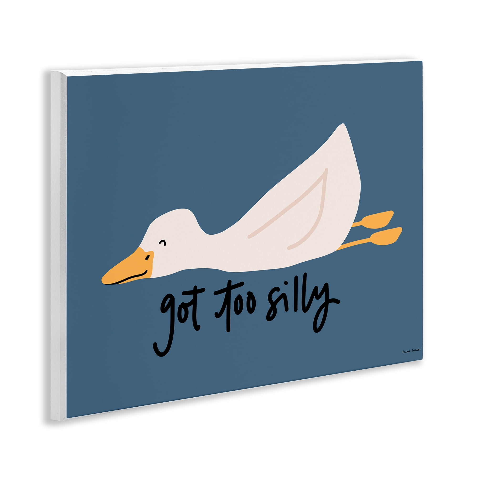 Stupell Industries Got Too Silly Duck Wall Plaque Art, design by Rachel Nieman