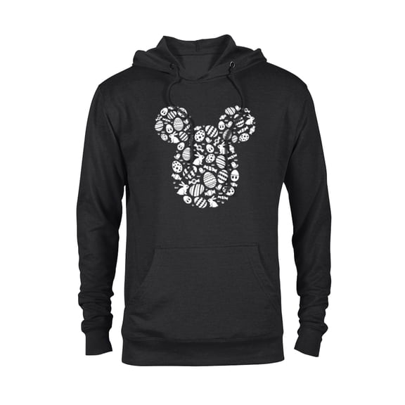 Disney Mickey Mouse Icon White Bunnies Easter - Pullover Hoodie for Adults - Customized-Black