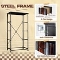 thumbnail image 4 of Gothic Dresser for Bedroom with 4 Storage Drawers Old wall texture rusty galvanized metal panel Dressers Chest of Drawers Steel Framed Fabric Closet Organizers for Boys Man Cave Dorm Entryway, 4 of 8