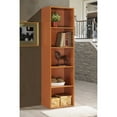 thumbnail image 3 of Hodedah 12 x 16 x 47 Inch 5 Shelf Bookcase & Office Organizer, Cherry, 3 of 6