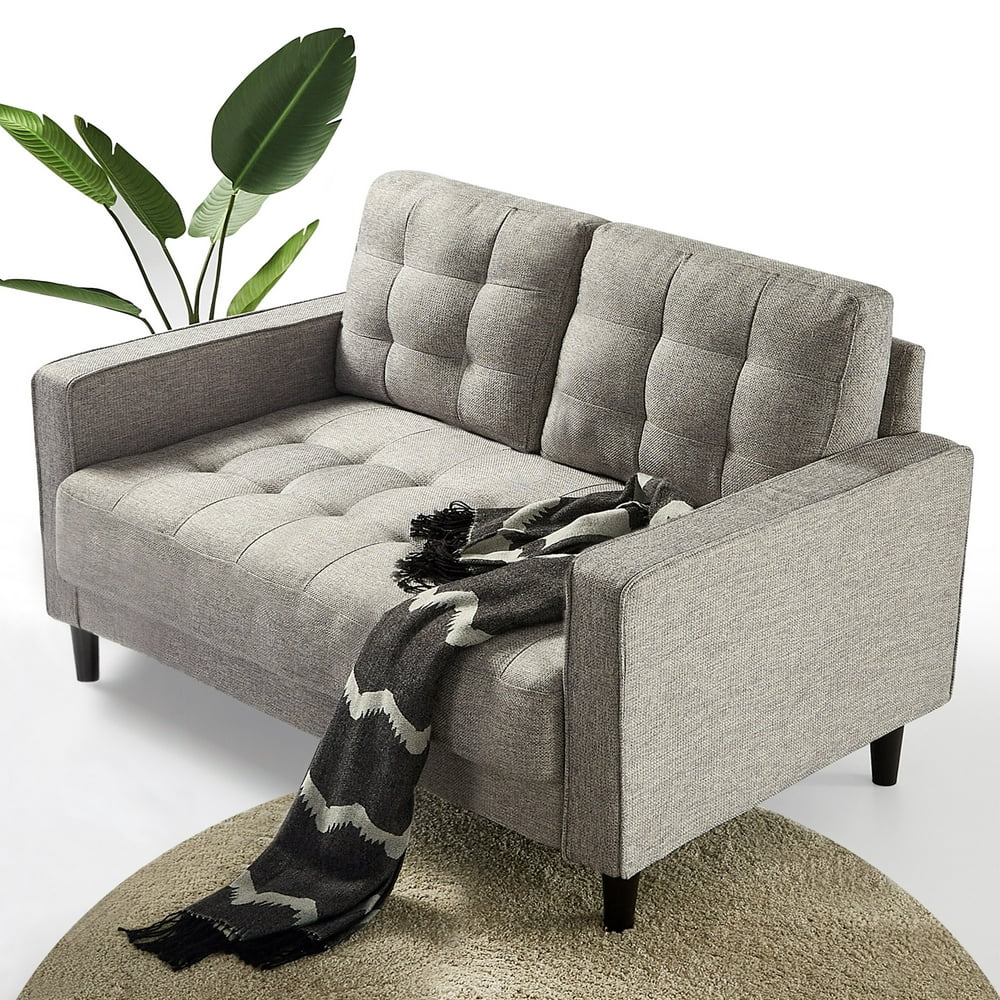 Zinus Benton Loveseat, Soft Grey