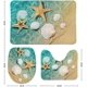 thumbnail image 2 of Juego de alfombras de baño Zhuge de 3 piezas con diseño de estrella de mar y concha, alfombrilla de contorno para inodoro, alfombrilla antideslizante para baño, 2 of 4