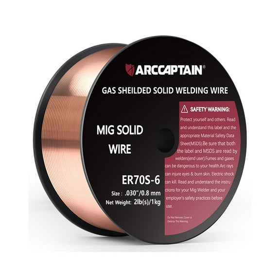 ARCCAPTAIN ER70S-6 MIG Welding Wire, Low Spatter, Stable Arc, Clean Weld