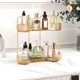 thumbnail image 1 of 2-Tier Corner Bathroom Counter Organizer, Countertop Perfume Tray And Vanity Organizer,Corner Makeup Storage, Organizer Countertop For Dresser，Spice Rack, 1 of 5