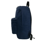 K-Cliffs Unisex Classic 18 School Backpack with Curved Padded Shoulder Straps Teen-Adults, Navy