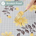thumbnail image 2 of decorUhome Vinyl Tablecloth with Flannel Backing Rectangle, Waterproof Plastic Table Cover for Dinner, Picnic, Indoor and Outdoor(Yellow Flowers, 60" x 102"), 2 of 8