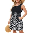 thumbnail image 4 of Fantaslook Pleated Tank Dresses for Women Fashion Summer Sleeveless Sundress Casual Beach Dress with Pockets, 4 of 8