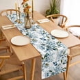 thumbnail image 3 of Watercolor Flowers Table Runner - 48 Inch Long, Kitchen Dining Table Runner Dresser Scarves, Spring Floral Leaves Botanical Blue Farmhouse Decor for Coffee Tables Wedding Party Banquet, 3 of 8