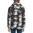 thumbnail image 3 of Kuromi and My Melody Hoodie 3D Print Pullover Hooded Long Sleeve Sweatshirts Tops Blouse with Pocket for Boys Girls Small, 3 of 6