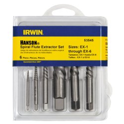 Irwin Torx Screws - Irwin 53545 Spiral Flute Screw Extractors Set 6 Count