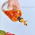 thumbnail image 3 of Bearachild 2 piezas de botella de aceite sellada, lavable, reutilizable, estilo Simple, reemplazo de jarabe de cocina para el hogar, dispensador Cocina y Comedor Plata 350ml, 3 of 6