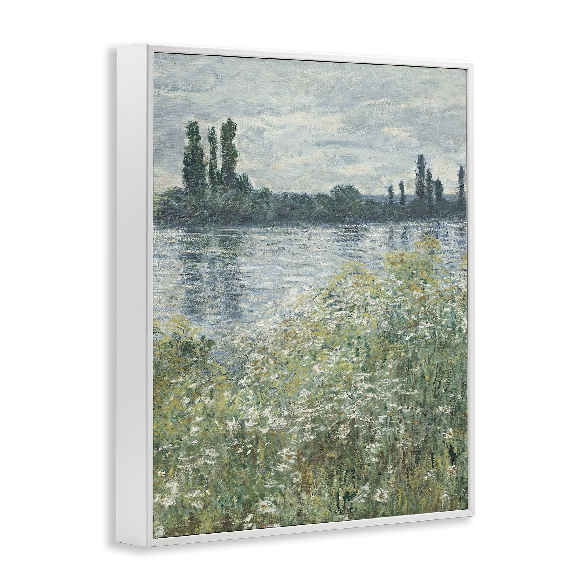 Stupell Industries Speckled Classic Landscape Landscape Painting White Framed Art Print Wall Art, 24 x 30