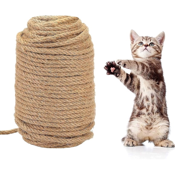 Natural Sisal Rope,50m Sisal Toys,cat Scratching Post,6mm Thickness,protect Cats, Grind Claw Toys Crawling Materials