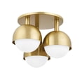 thumbnail image 2 of Hudson Valley Lighting 1203 Foster 3 Light 19" Wide Flush Mount Globe Ceiling Fixture -, 2 of 4