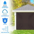 thumbnail image 2 of Covers & all Outdoor Vinyl Curtain, 12 Oz Waterproof UV & Weather Resistant Blackout Drapes for Patio Cabana Pergola Gazebo Porch, Rustproof Grommets Top & Bottom every 6” Inches (10'H x 8'W, Coffee), 2 of 7