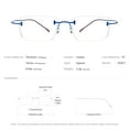 thumbnail image 6 of FONEX Titanium Glasses Frame,Rimless Frameless Optical Eyewear Eyeglasses for Men and Women F85634 (85871 Blue Silver), 6 of 9