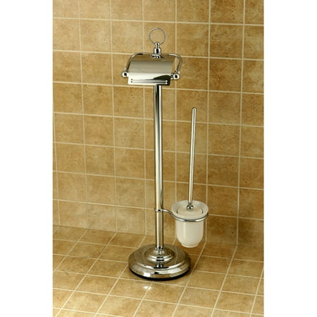 UPC 663370035203 product image for Kingston Brass CC2011 Free Standing Toilet Paper Holder with Stool Brush Holder- | upcitemdb.com