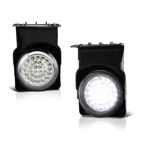 VIPMOTOZ Chrome Housing OE-Style Front Fog Light Driving Lamp Assembly For 2003-2006 GMC Sierra 1500 2500 3500 Pickup Truck