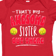 thumbnail image 4 of Inktastic That's My Awesome Sister out There with Softballs Boys or Girls Baby Bodysuit, 4 of 5