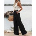 thumbnail image 2 of Women's High Waisted Wide Leg Dress Pants,Solid Business Casual Work Trousers with Pockets, 2 of 9