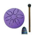 thumbnail image 5 of sunsanly Steel Tongue Drum 3 Inches 6 Notes Outside Garden Rain Chime Mini Chakra Drum Small Ethereal Handpan Drum with Mallet for Zen Yoga, 5 of 8