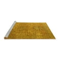thumbnail image 2 of Ahgly Company Machine Washable Indoor Round Oriental Yellow Industrial Area Rugs, 3' Round, 2 of 4