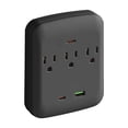 thumbnail image 2 of EGNMCR Tools&Home Improvement Multi Hole Socket Home Office And Travel Convenient Multifunctional Wireless Wall Mounted Charging Socket 3 AC Outlets 1 USB 1 C Charging Ports Plastics socket, 2 of 6